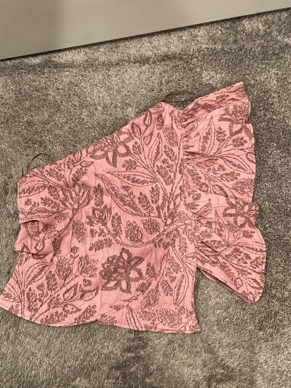 Zara one sleeve pink top